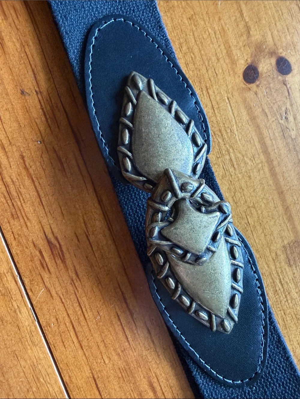 Day Lor Vintage Black Stretch Belt Size L